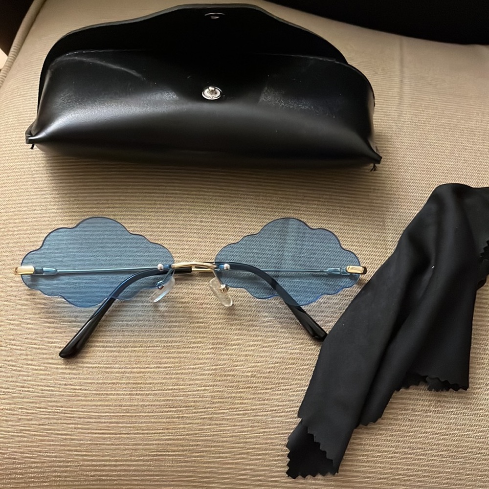 Brand new shein blue cloud sunglasses